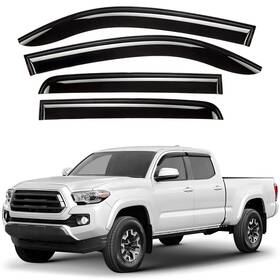 Gw0524 Grandwheel Window Deflectors Smoke Tinted Tape-on Side Vent Visor Ra Inch