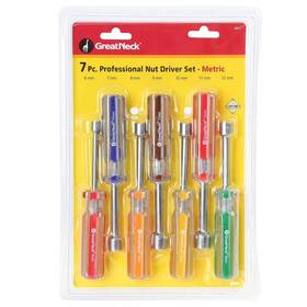 Nd7cm Great Neck 076812046772 Metric Professional 7pc. Nut Driver Set -
