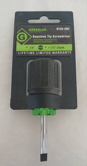 0153-28c Greenlee Keystone Tip Screwdriver 0153-28c. New. Free Shipping