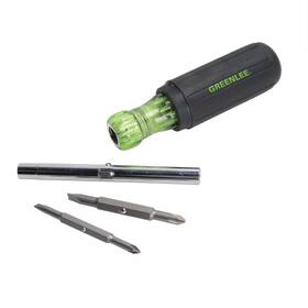 0153-42c Greenlee 719279591170 6-in-1 Multi-tool Screwdriver With Flat-tip Phillips And Hex Bits