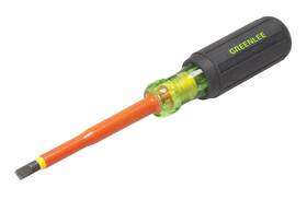 0153-11-ins Greenlee 783310134435 1/4-inch By 4-inch Insulated Cabinet Tip Screwdriver
