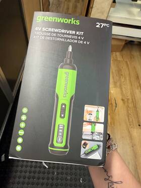 Ecp019157 Greenworks 569768785751 4v Screwdriver Kit 27pc New