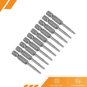Gryfton 680811046420 10pcs - 50mm 1/4 Inch Hex Shank T7 Magnetic Torx Head Screwdriver Bits S2
