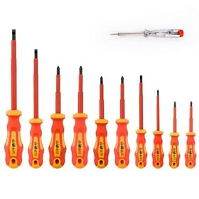 Gunpla 11 Pieces Vde Insulated Screwdriver Set 1000v With Black Tip Magnetic T