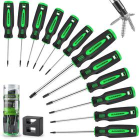 Ly046  Guradesign 13 Pieces Magnetic Torx Screwdriver Set T5 To T40 Star Screwdrivers