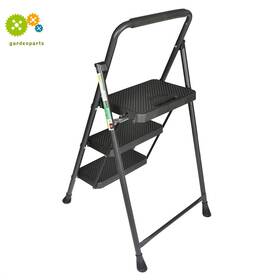 Opp1544049 Gurdtopo 3 Step Ladder Folding Stool With Wide Anti-slip Pedal 330 Lbs Sturdy Steel
