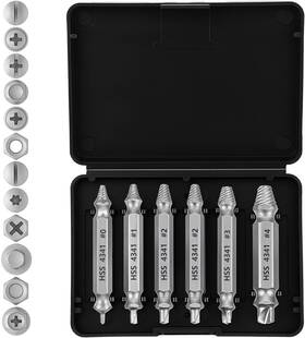 5123hkgo1779 Haifafafaing 6 Pcs Stripped Screw Extractor Set Hss Damaged Remover And Nuts