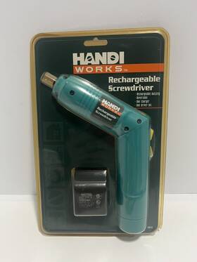 9913 Handi Works Rechargeable Reversible Screwdriver 3.6v Model New Sealed Nos