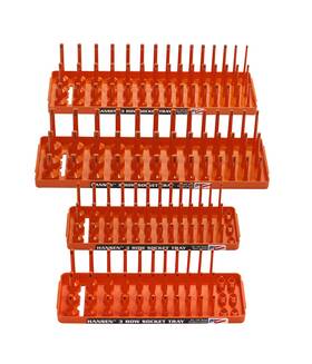 92005 Hansen Global 3 Row Socket Holder Orange Pack Of 4