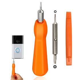 Hao Helper 746555600660 Video Screwdriver Bit Set For Battery And Wifi Access - Fits All Orange