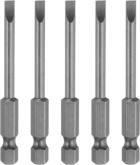 Hta240722hh001027 Harfington 5pcs Sl4 Magnetic Slotted Screwdriver Bits 4mm S2 Steel Flat