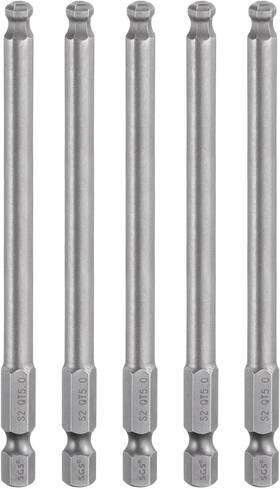 Hta240912hh000877 Harfington 5 Pcs 5mm Ball End Hex Screwdriver Bits 1/4 Inch Shank 4 Long Magnetic S2 St