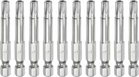 Hta241217hh002342 Harfington 10pcs T30 Security Torx Bit 1/4 Inch Hex Shank X 2 Silver Tone