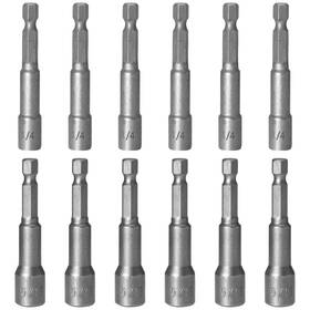 Zq20250521-201 Harskiyer 1/4 And 5/16 Inch Magnetic Nut Driver Bit Set 12 Pcs Chrome Vanadium Steel I