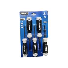 Hart 810022391303 5-piece Star Screwdrivers With Comfort Grip Handle Magnetic Tip