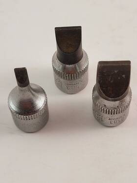 8503 Hazet 3 Flat Tip Screwdriver Bits Made In Germany