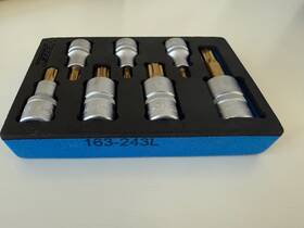 Hz163-243 Hazet Hz163-243/7 163-243/7 1/2 Inch Xzn Triple Square Socket Set 7 Pieces