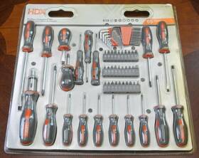 Hdx 953527700776 65-piece Screwdriver Set 696 528 Sae Ratcheting Driver Hex Keys
