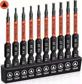 Head 313049869874 10-pack Triangle Screwdriver Set Premium Steel Bit Long Magnetic