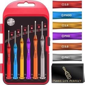 Heleman 613464530060 6pc Magnetic Small Screwdriver Set - Flathead And Phillips Micro Head Mini