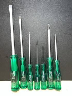 Hy4560000 Heyco 7 Pc Phillips/slotted Screwdriver Set With Acetate Handles - Made In Germany