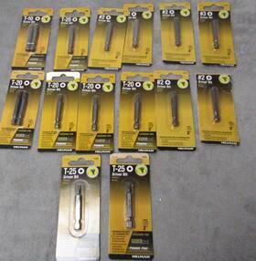 Hillman 038902033826 #2 #3 T20 T 25 Driver Bit Lot Impact Hardened 16 Total