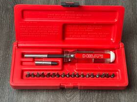 842294 Hilti Magnetic Screwdriver Set With 18 Bits In Box Complete