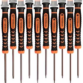 H2-haz0147-1 Hispknix 10-piece Magnetic Torx Screwdriver Set T2-t15 - Includes Orange H2-haz0147-1 Hispknix 10-piece Magnetic Torx Screwdriver Set T2-t15 - Includes Orange