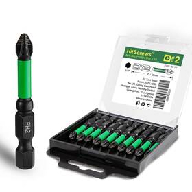 Ys05-p2 Hitscrews Ys05-p2/50 2 Inch Anti Slip Phillips Impact Driver Bits #2 New Precision Laser-etched M