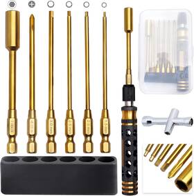 66-10492 Hobbypark 6 In 1 Rc Hex Driver Screwdriver Set 1.5mm 2.0mm 2.5mm 3.0mm And Nut