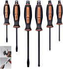 Horusdy 6-pieces Magnetic Screwdriver Set 3 Phillips And Flat Head Tips Screw