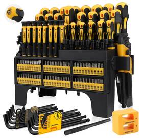 87056 Horusdy 140-pc Magnetic Screwdriver Set With Hex Keys And Diy Tools Gift For Men