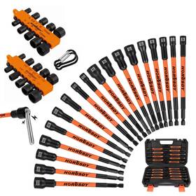 Ref87045 Horusdy 96042 40pcs Nut Driver Set Long And Standard Sae Metric 1/4 Inch Quick-change Hex Shank