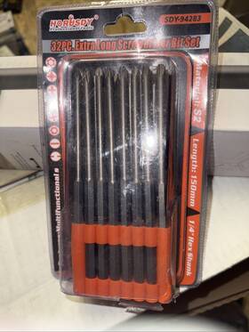 Ref94283 Horusdy 32 Pcs 1/4 Inch Shank Extra Long Security Power Bit Set 6 Tamper Proof S2 Steel Ref94283 Horusdy 32 Pcs 1/4 Inch Shank Extra Long Security Power Bit Set 6 Tamper Proof S2 Steel