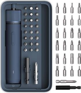 Qwlsd011 Hoto Electric Screwdriver Kit 25-piece Upgraded Bit Set 3.6v Navy Blue