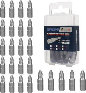 Hphope 714291587835 Pz1 Screwdriver Bit Set Pozi Bits 25mm 25pcs Gray Length 25mm/1 Inch