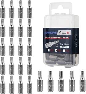 Hphope 714291587941 T25 Screwdriver Bit Set Torx Bits 1/4 Inch Hexagon Length 1 2