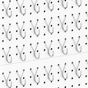 Huhole 797444668971 Pegboard Hooks J-hook 1 Inch Silver Pegs 40 Pack -40pack