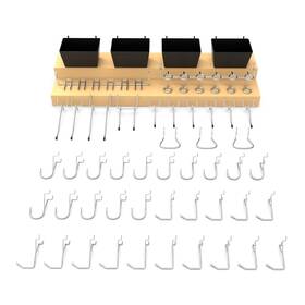 Huhole 797444672060 Pegboard Hooks Assortment 49pc Accessories With Zinc/black