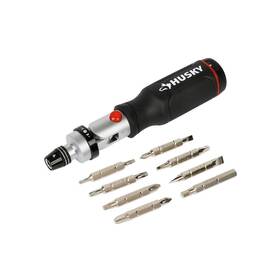 00144 Husky Ratcheting Pivot Head Screwdriver 16-piece