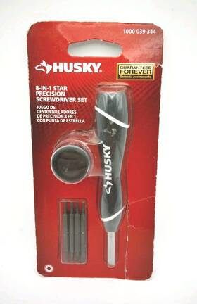Husky 038728023353 8-in-1 Star Precision Screwdriver Set 1000 039 344