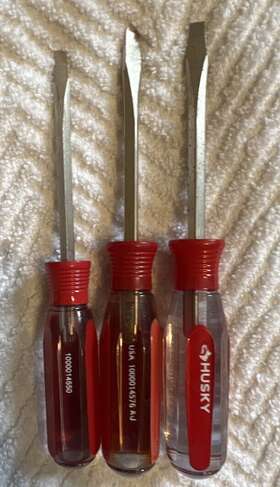 1000014550 Husky 1000014628 Vintage 3 Pce Screwdrivers Red Standard Usa 1000014576 Ag And Aj