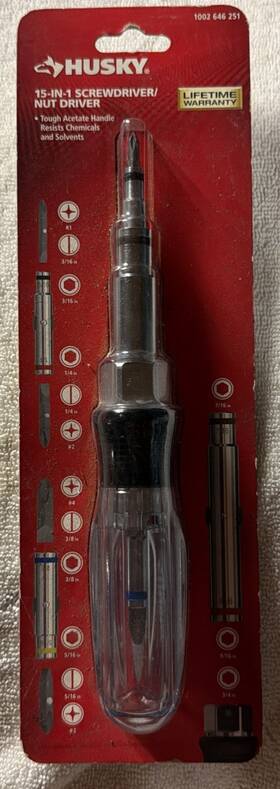 1002646251 Husky - 1002 646 251- 15-in-1 Screwdriver/nut Driver 1002646251 Husky - 1002 646 251- 15-in-1 Screwdriver/nut Driver