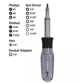 1006011712 Husky 132360019 - 15-in-1 Screwdriver/nut Driver