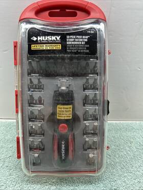 178856 Husky 50-piece Pivot-head Stubby Ratcheting Screwdriver Set 178 856
