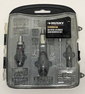 470-554 Husky 68-piece Ultimate Screwdriver Set Gray Handle 470 554 Pre-owned