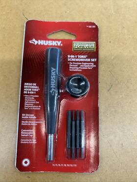 Husky 648738745024 8-in-1 Torx Screwdriver Bits Set 165 355