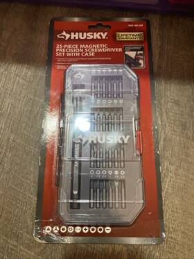 Husky 716609413375 25 Piece Magnetic Screwdriver Set With Case