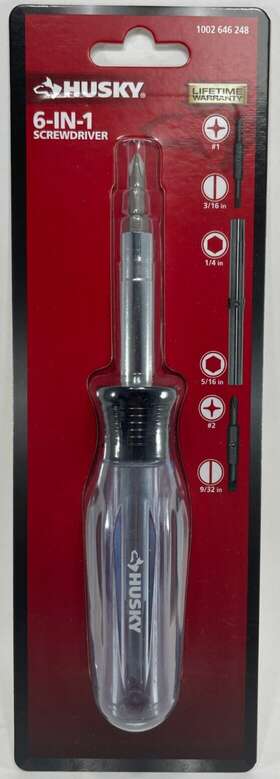 1002646248 Husky 975180510035 - 6 In 1 Reversible Screwdriver
