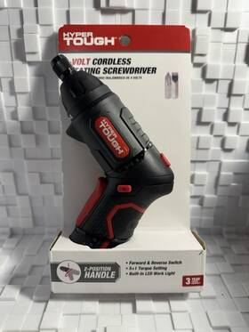 Hyper Tough 194767260620 4v Rotating Head Cordless Screwdriver 2-position Handle